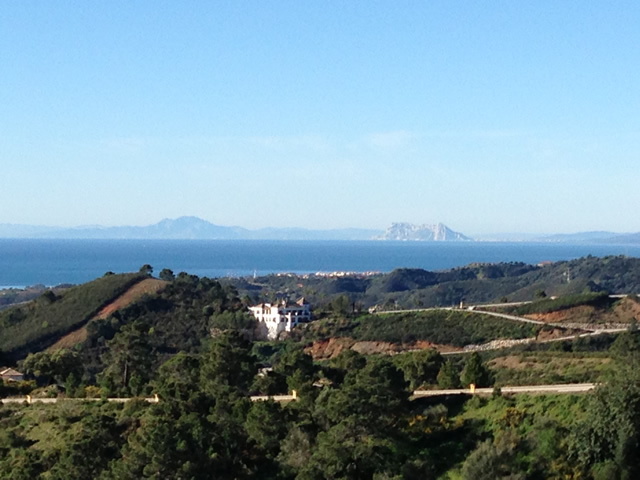 Views on Gibraltar and Morocco from Marbella Club Hills and Marbella Club Golf