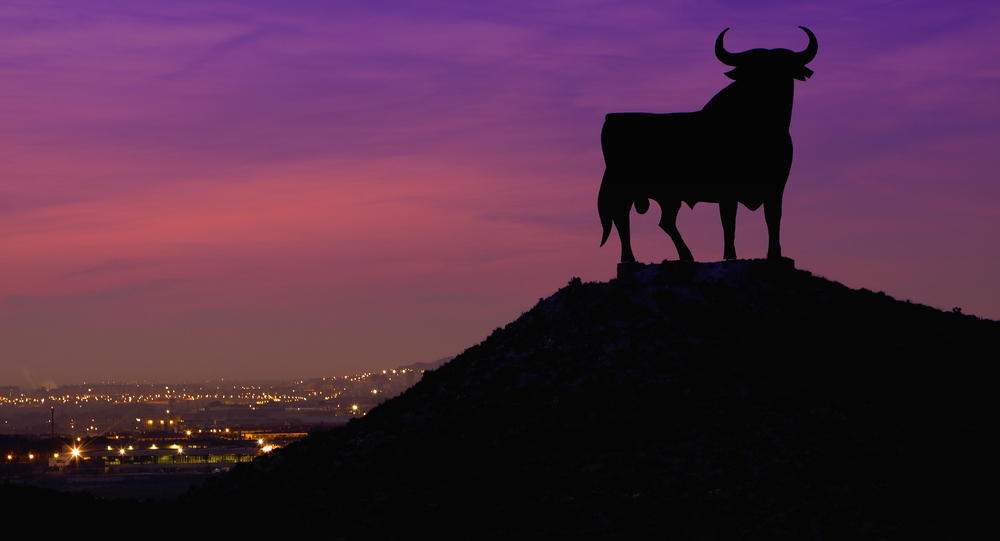 Black bull of Andalusia advertising